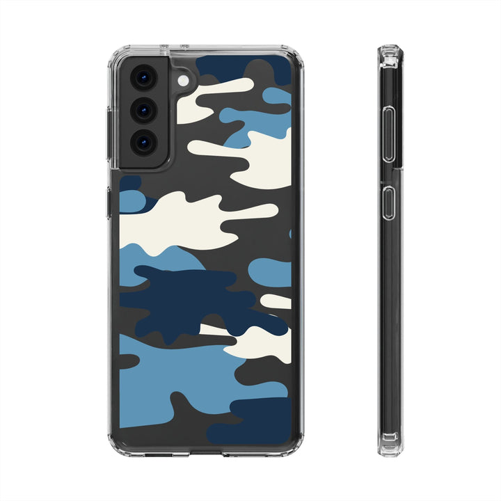 Blue &amp; White Camo Clear Impact-Resistant Phone Cases - The Kindness Cause