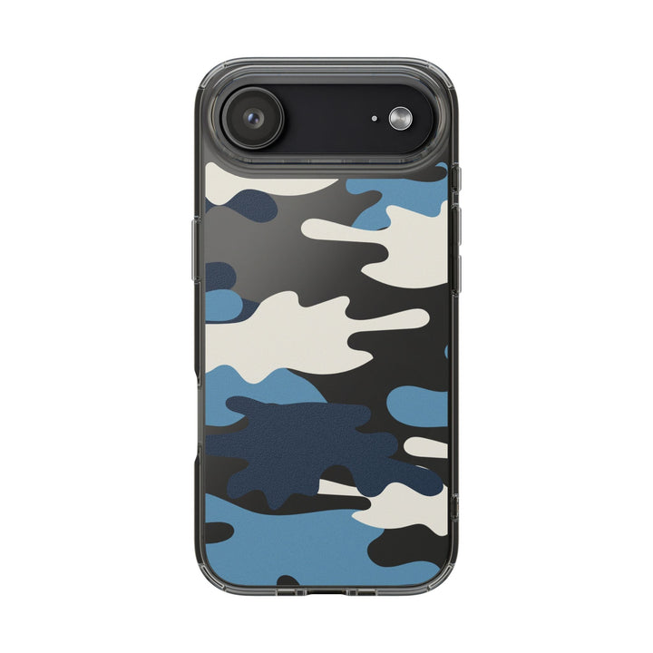 Blue &amp; White Camo Clear Impact-Resistant Phone Cases - The Kindness Cause
