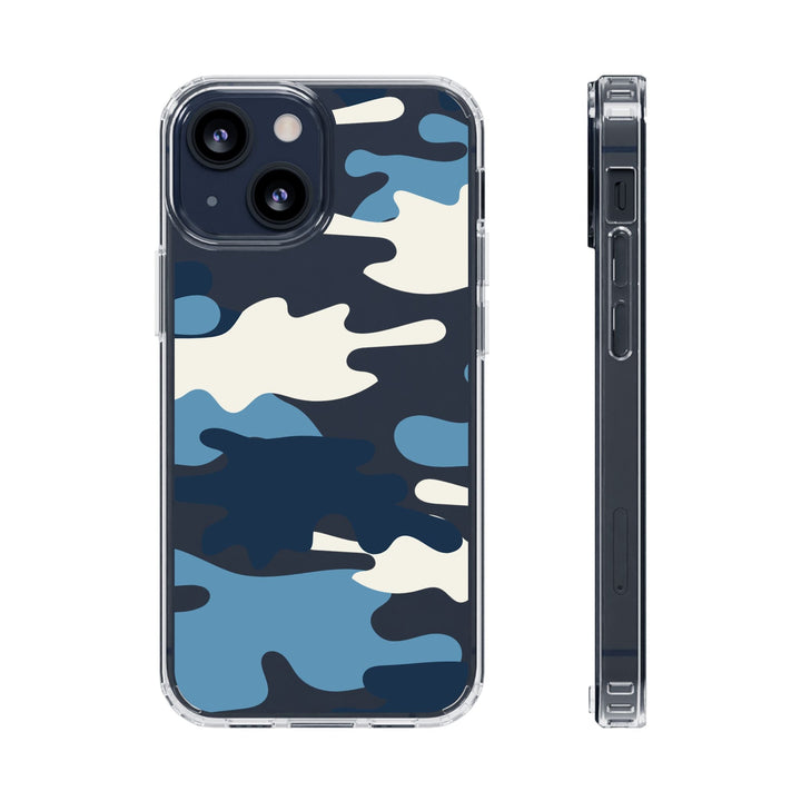 Blue &amp; White Camo Clear Impact-Resistant Phone Cases - The Kindness Cause