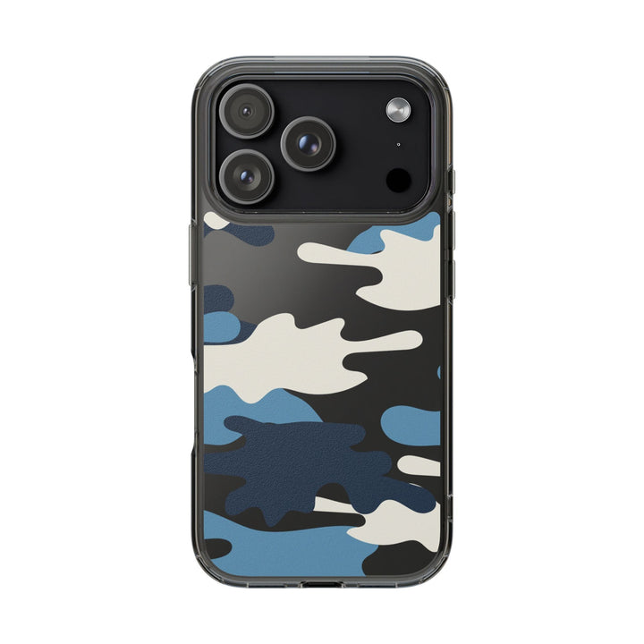 Blue &amp; White Camo Clear Impact-Resistant Phone Cases - The Kindness Cause