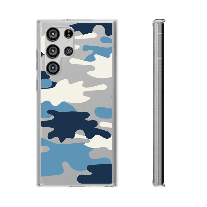 Blue &amp; White Camo Clear Impact-Resistant Phone Cases - The Kindness Cause