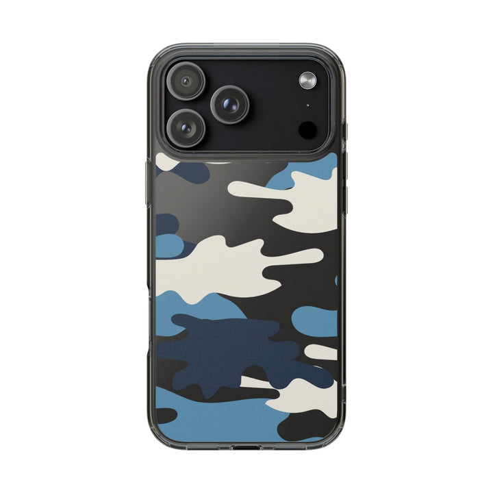 Blue &amp; White Camo Clear Impact-Resistant Phone Cases - The Kindness Cause