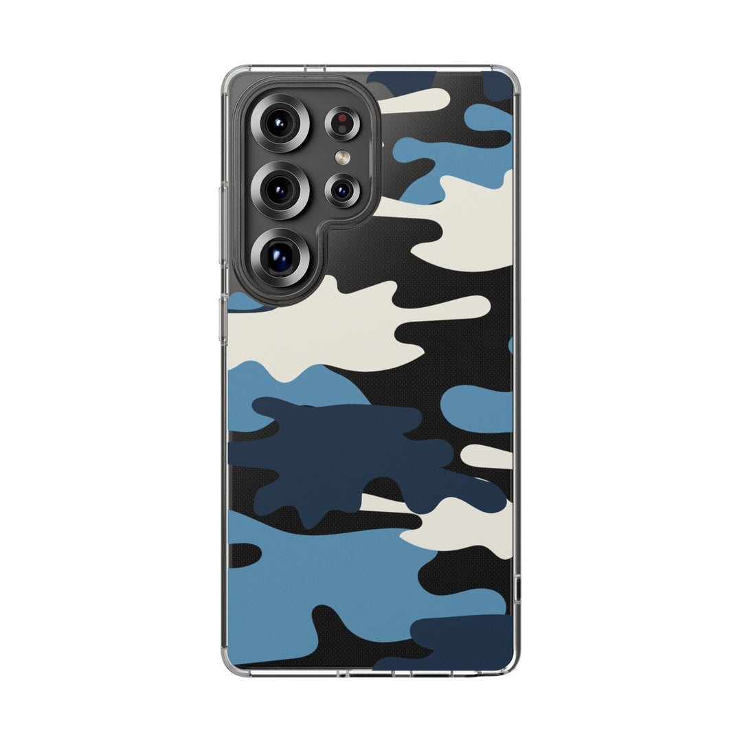 Blue &amp; White Camo Clear Impact-Resistant Phone Cases - The Kindness Cause