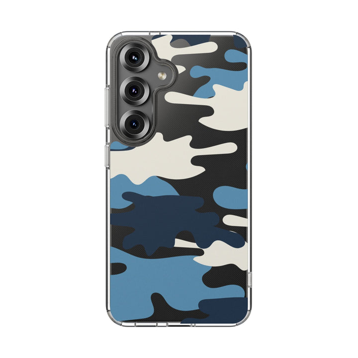 Blue &amp; White Camo Clear Impact-Resistant Phone Cases - The Kindness Cause