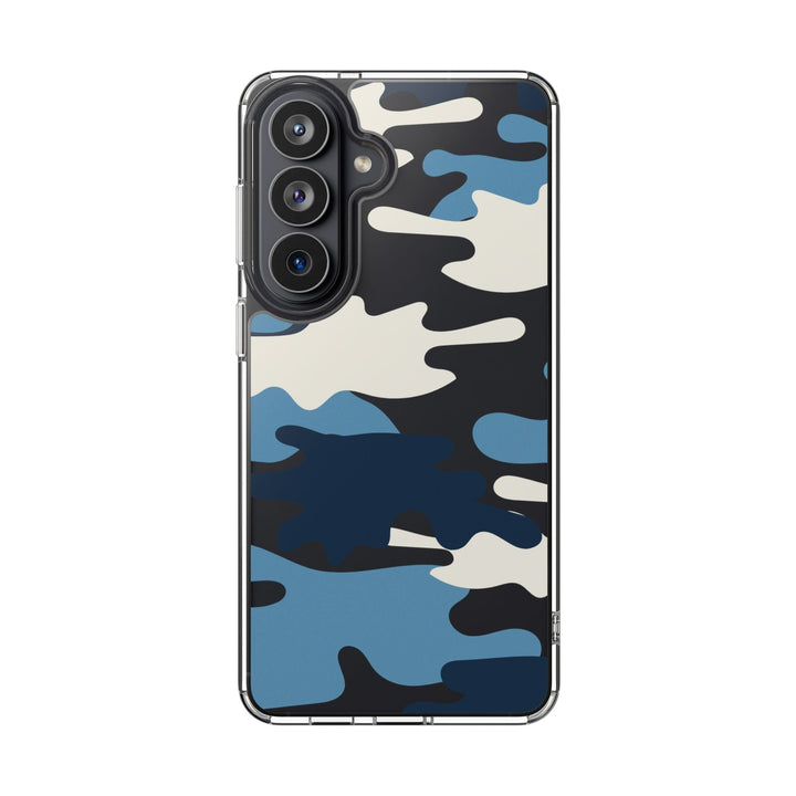 Blue &amp; White Camo Clear Impact-Resistant Phone Cases - The Kindness Cause