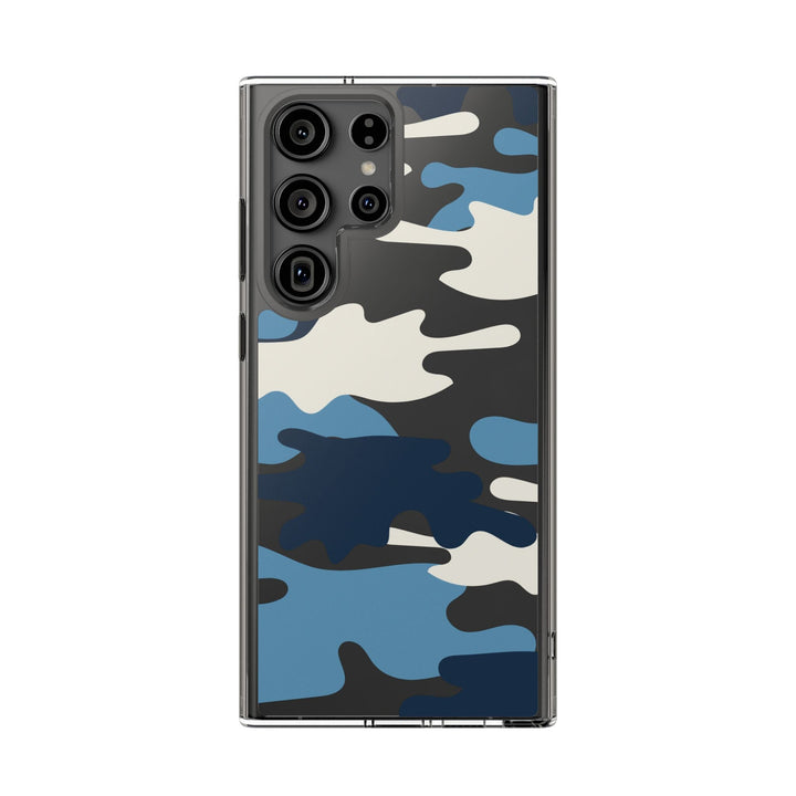 Blue &amp; White Camo Clear Impact-Resistant Phone Cases - The Kindness Cause