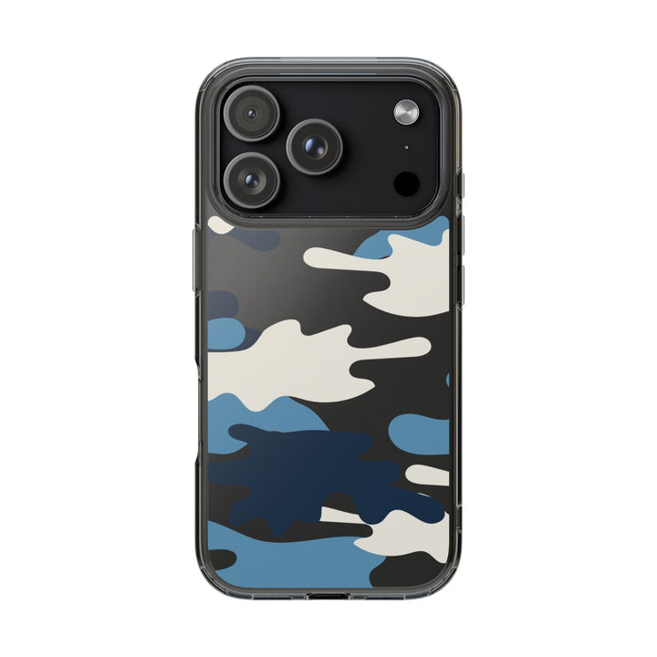 Blue &amp; White Camo Clear Impact-Resistant Phone Cases - The Kindness Cause