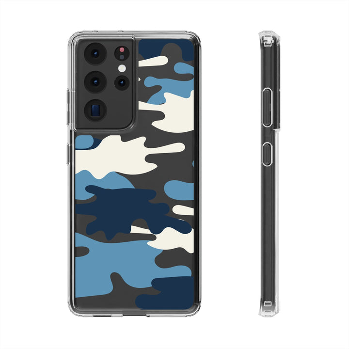 Blue &amp; White Camo Clear Impact-Resistant Phone Cases - The Kindness Cause