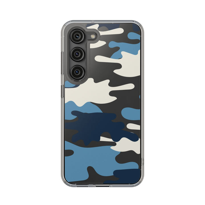 Blue &amp; White Camo Clear Impact-Resistant Phone Cases - The Kindness Cause