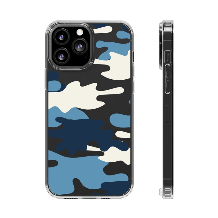 Blue &amp; White Camo Clear Impact-Resistant Phone Cases - The Kindness Cause