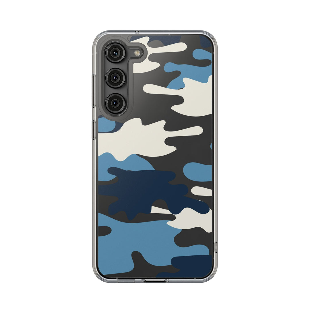 Blue &amp; White Camo Clear Impact-Resistant Phone Cases - The Kindness Cause