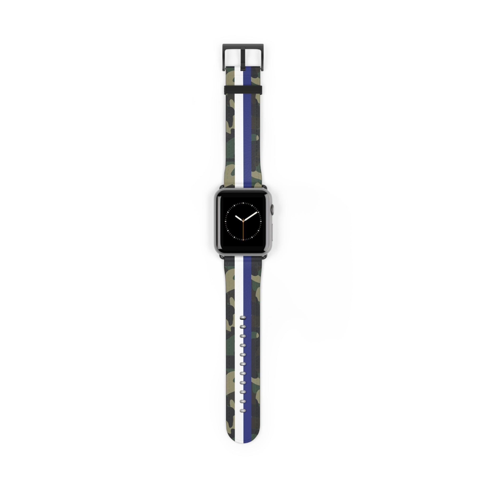 Blue & White Stripe Camo Apple Watch Band - The Kindness Cause