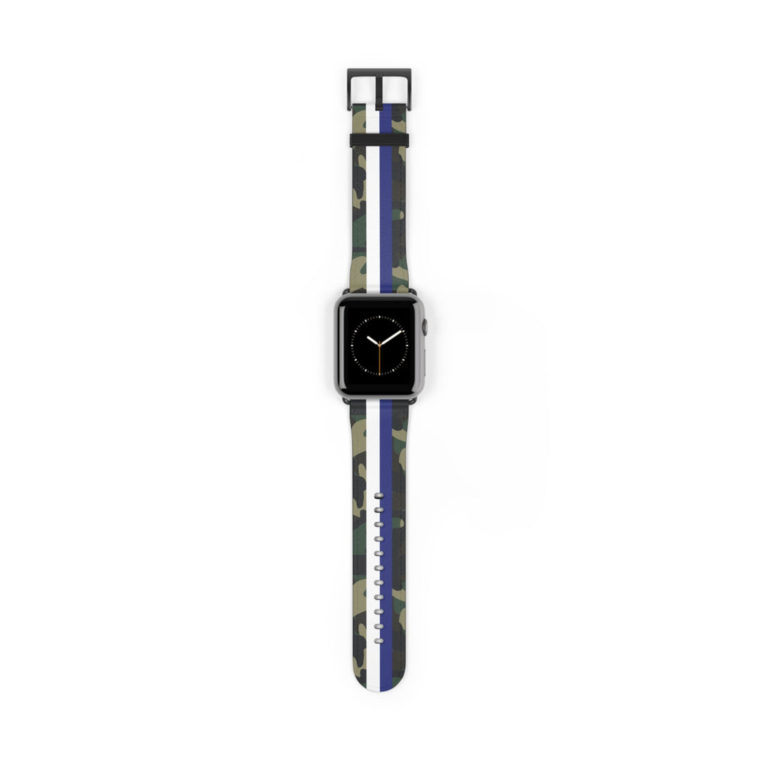Blue &amp; White Stripe Camo Apple Watch Band - The Kindness Cause
