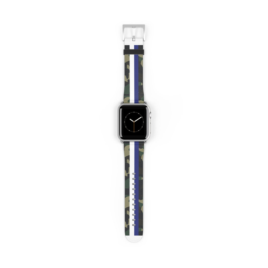 Blue &amp; White Stripe Camo Apple Watch Band - The Kindness Cause