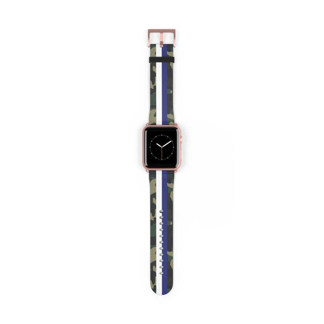 Blue &amp; White Stripe Camo Apple Watch Band - The Kindness Cause