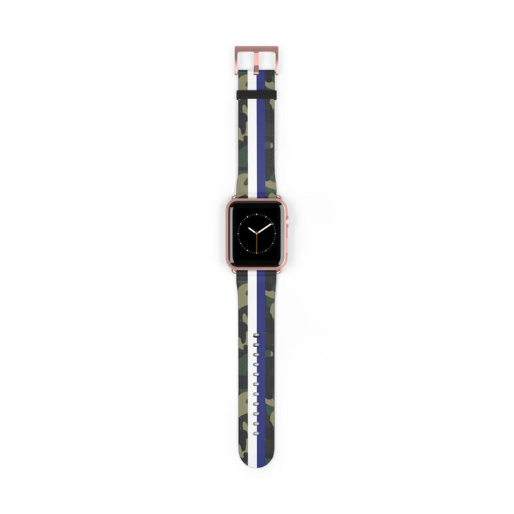 Blue &amp; White Stripe Camo Apple Watch Band - The Kindness Cause