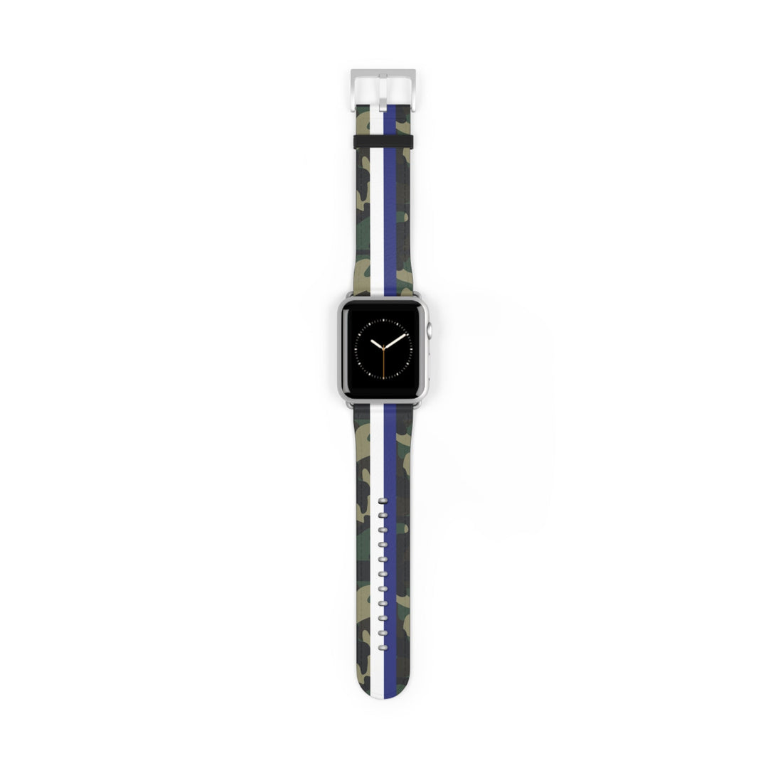 Blue &amp; White Stripe Camo Apple Watch Band - The Kindness Cause