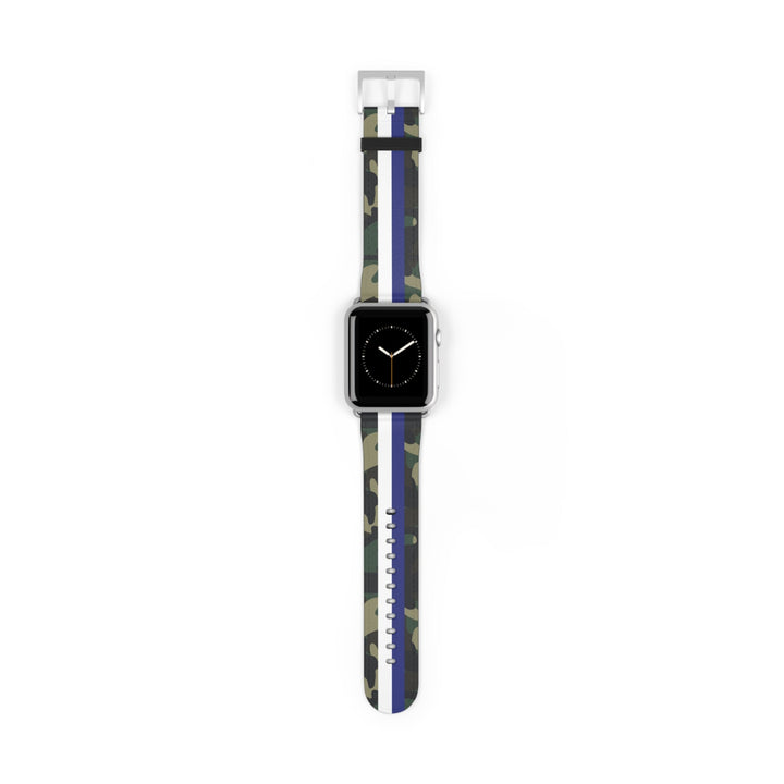 Blue &amp; White Stripe Camo Apple Watch Band - The Kindness Cause