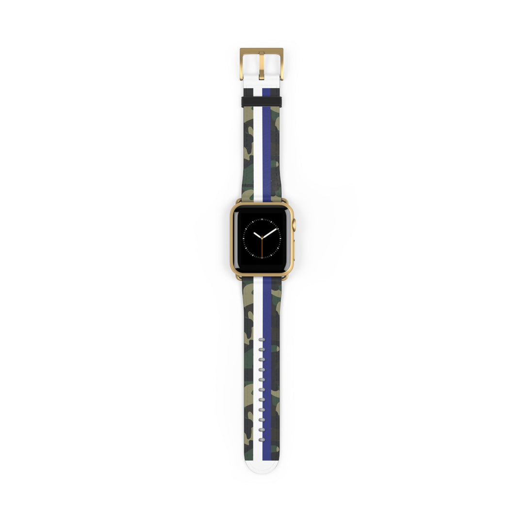 Blue &amp; White Stripe Camo Apple Watch Band - The Kindness Cause