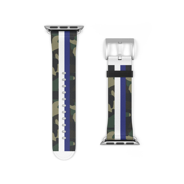 Blue &amp; White Stripe Camo Apple Watch Band - The Kindness Cause