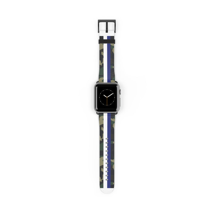 Blue &amp; White Stripe Camo Apple Watch Band - The Kindness Cause