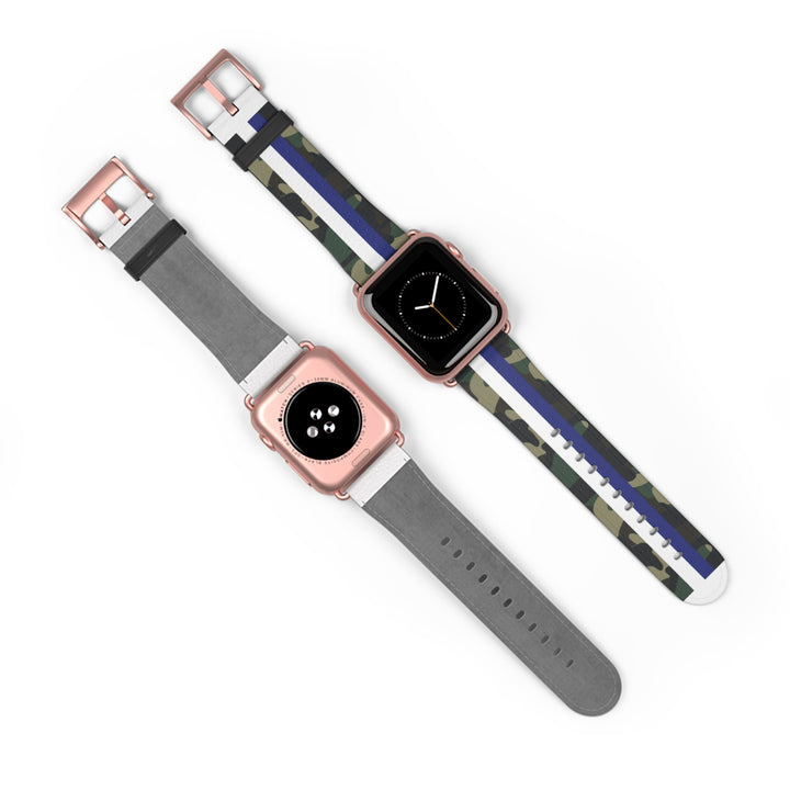 Blue &amp; White Stripe Camo Apple Watch Band - The Kindness Cause