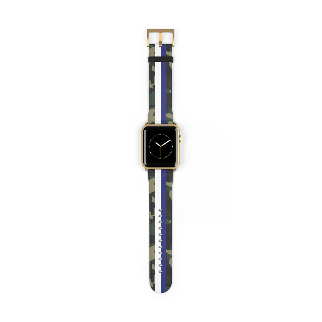 Blue &amp; White Stripe Camo Apple Watch Band - The Kindness Cause