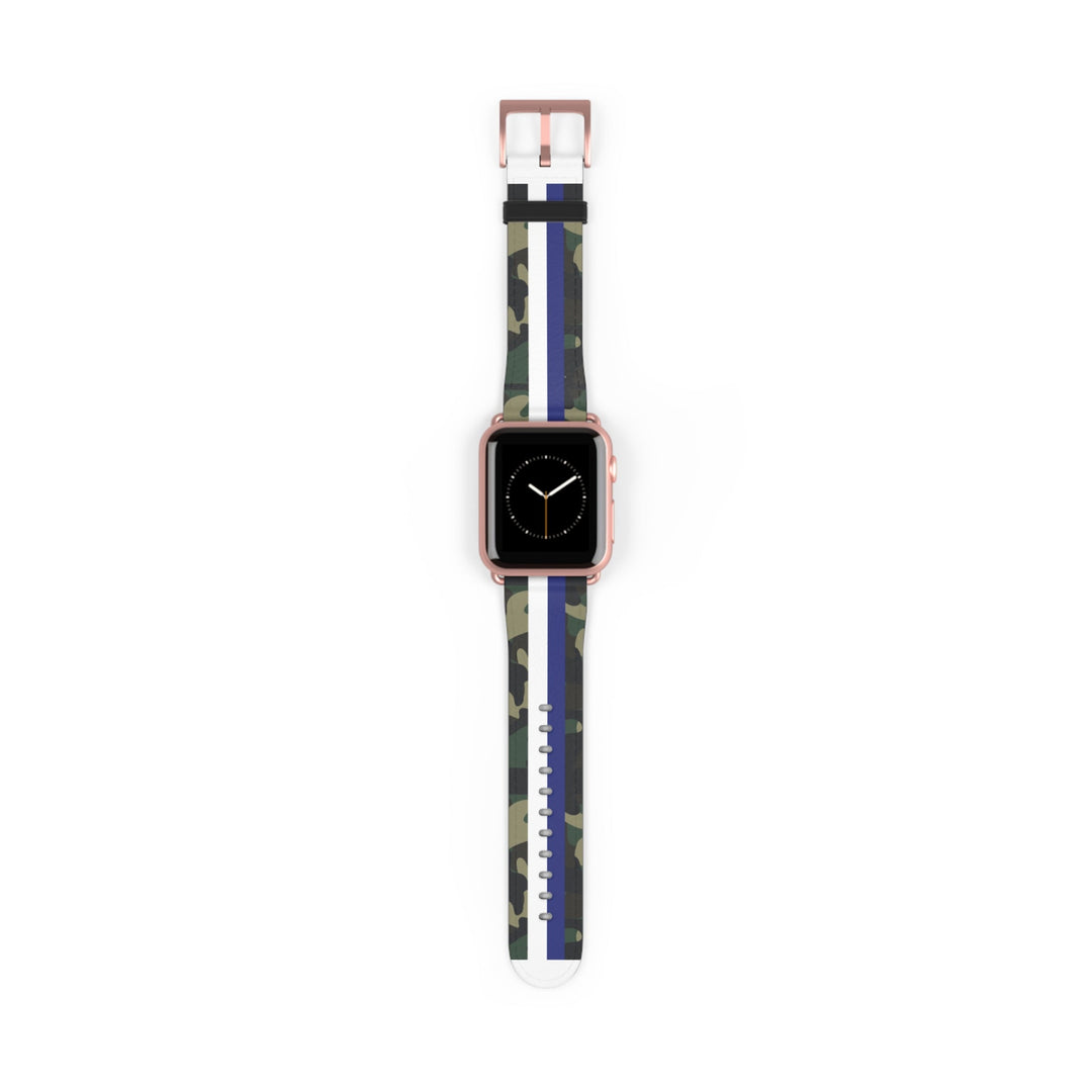Blue &amp; White Stripe Camo Apple Watch Band - The Kindness Cause