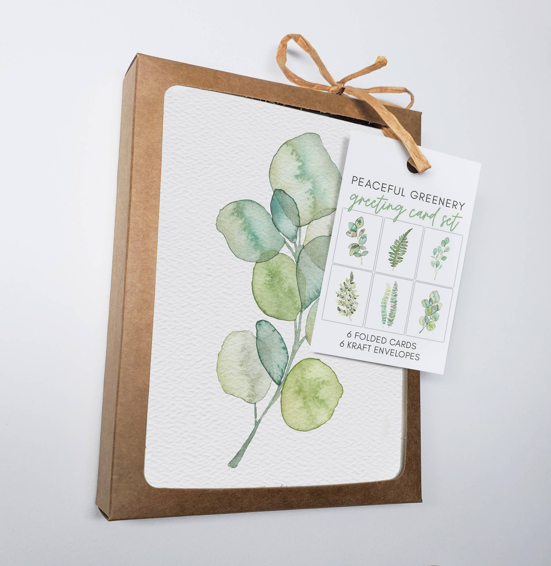Botanical Plant Greeting Cards Set of 6 - The Kindness Cause
