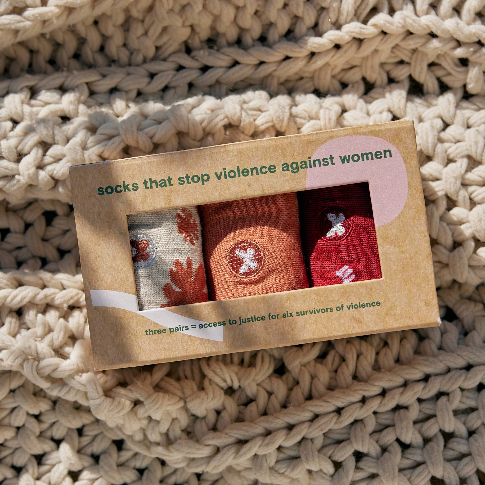 Boxed Set Socks that Stop Violence Against Women - The Kindness Cause