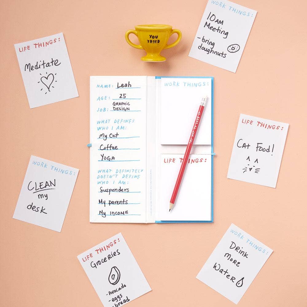 Work/Life Balance List Ledger Notepad