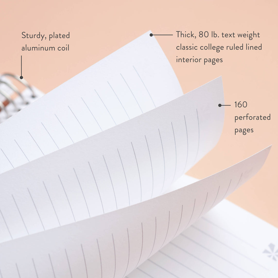 7x9 Legacy Coiled Lined Notebook