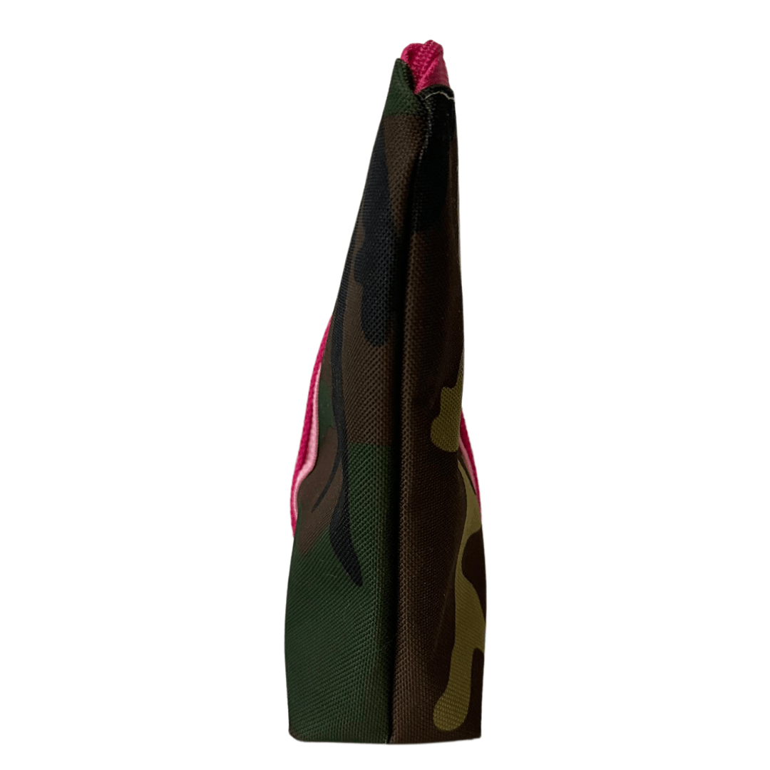 Camo Canvas Pink Stripe Zipper Pouch - The Kindness Cause