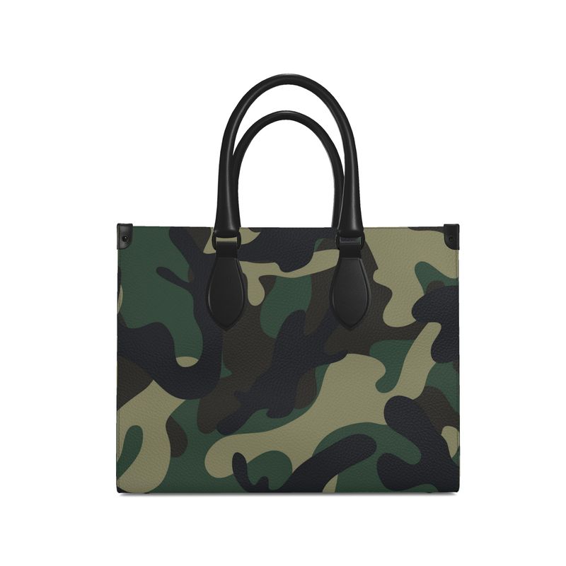 Camo Nappa Leather Shopper Bag - The Kindness Cause