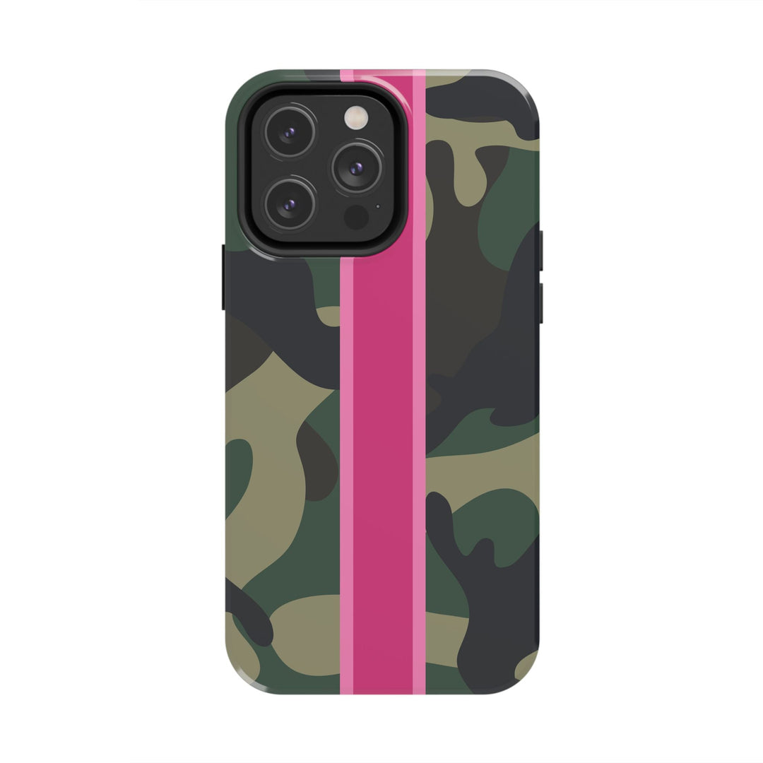 Camo Pink Stripe Tough Cell Phone Cases - The Kindness Cause