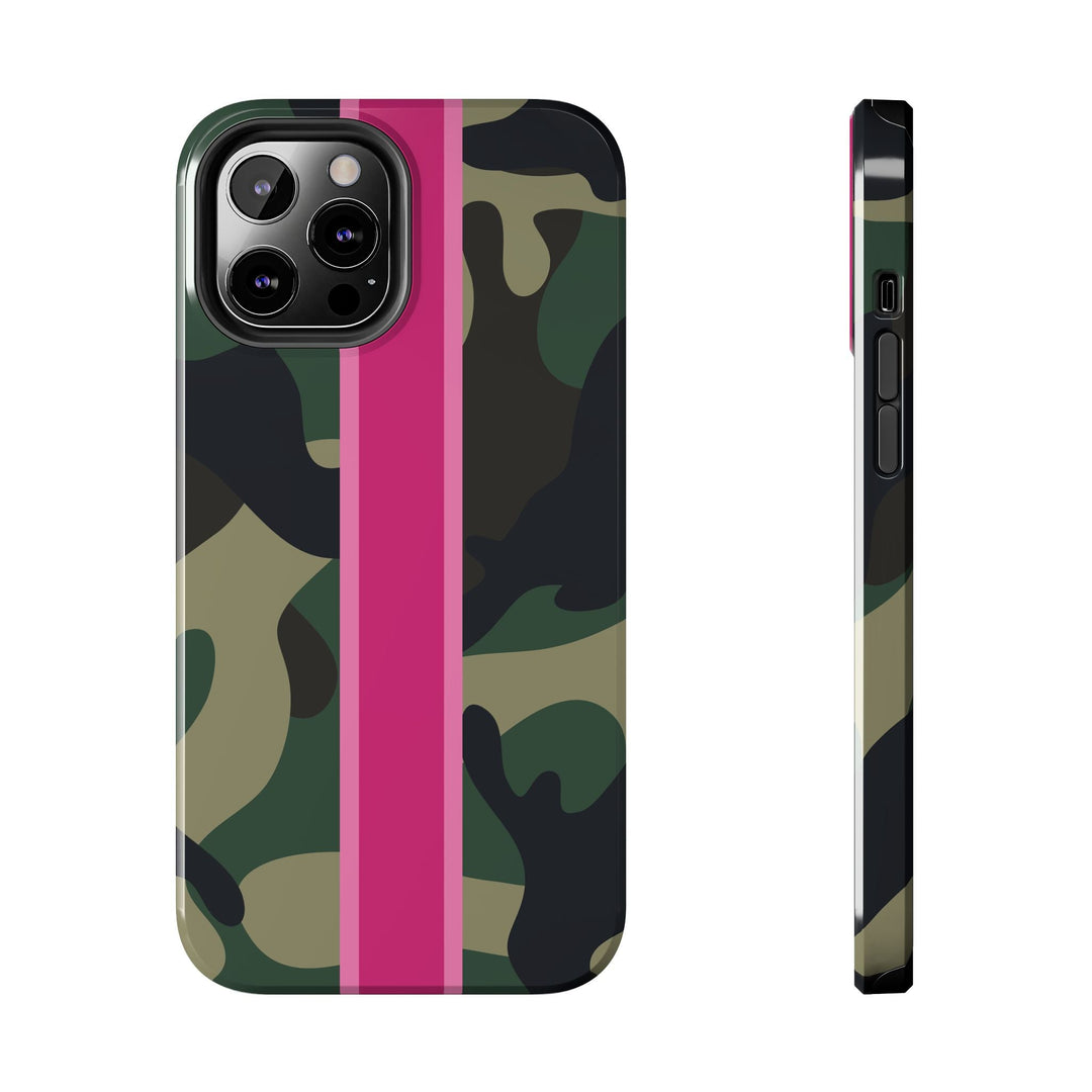 Camo Pink Stripe Tough Cell Phone Cases - The Kindness Cause