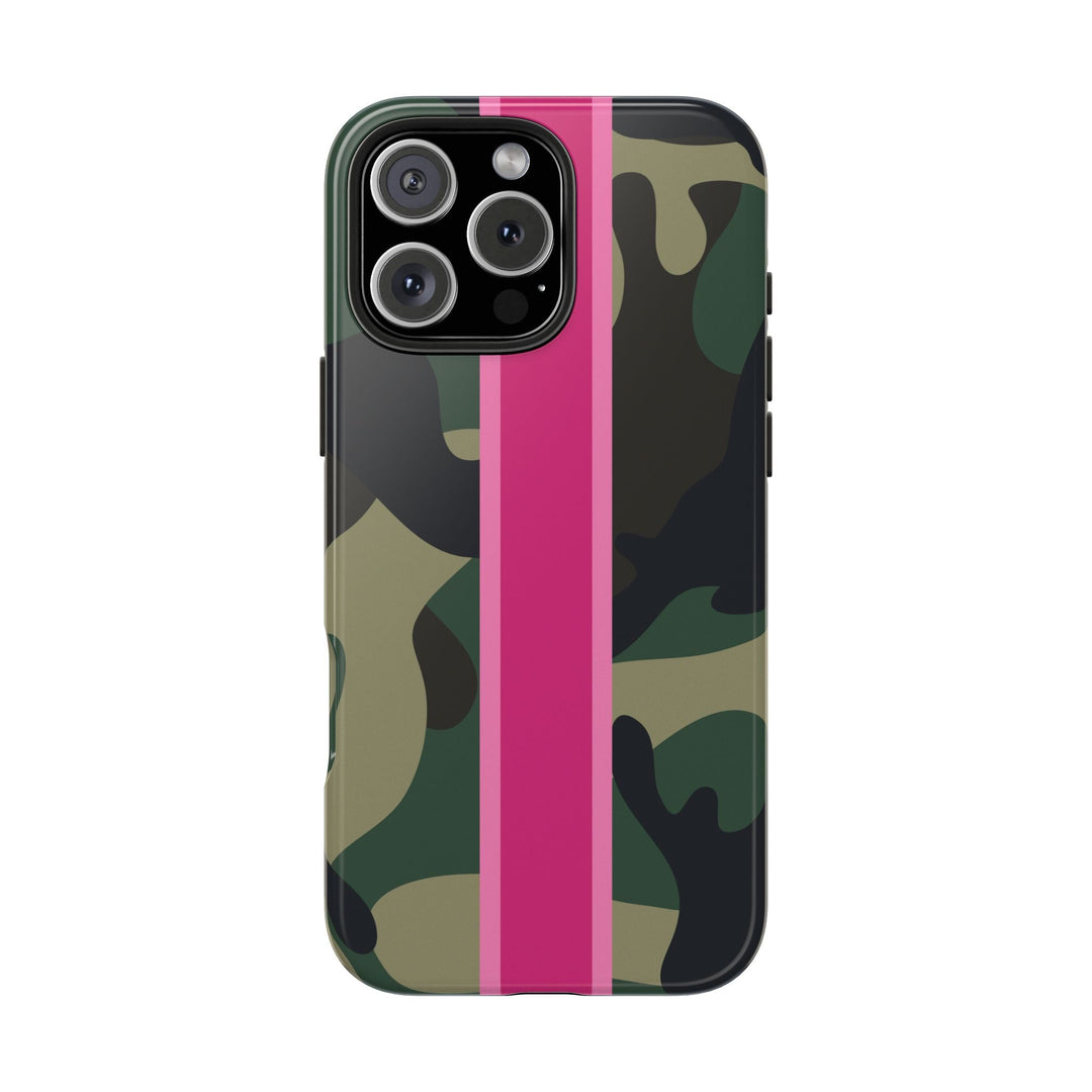 Camo Pink Stripe Tough Cell Phone Cases - The Kindness Cause