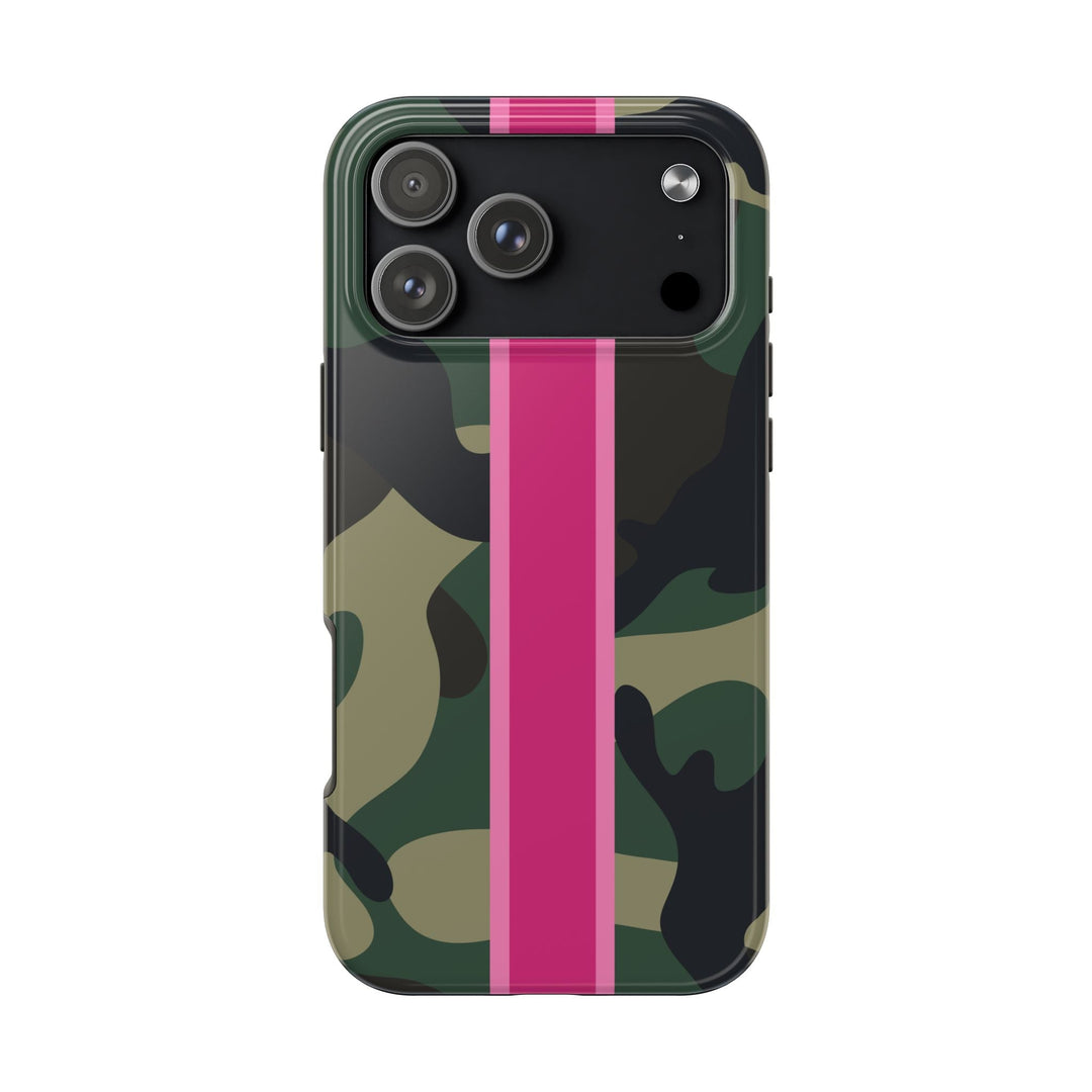 Camo Pink Stripe Tough Cell Phone Cases - The Kindness Cause