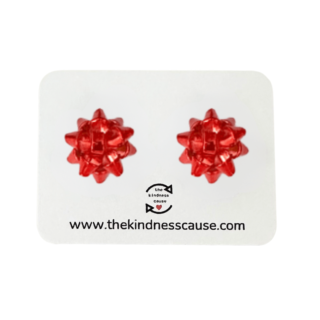 Christmas Bow Stud Earrings - The Kindness Cause