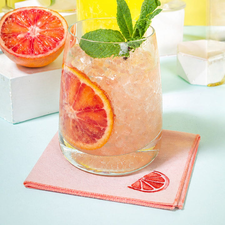 Citrus Linen Reusable Cocktail Napkins, Set of Four - The Kindness Cause
