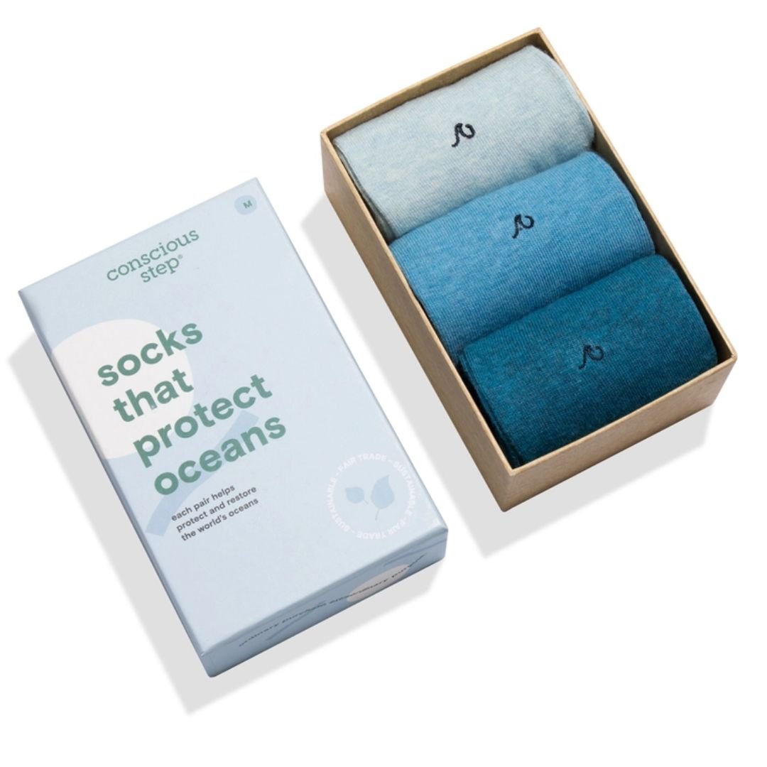 Conscious Step Boxed Set Crew Socks That Protect Oceans - The Kindness Cause