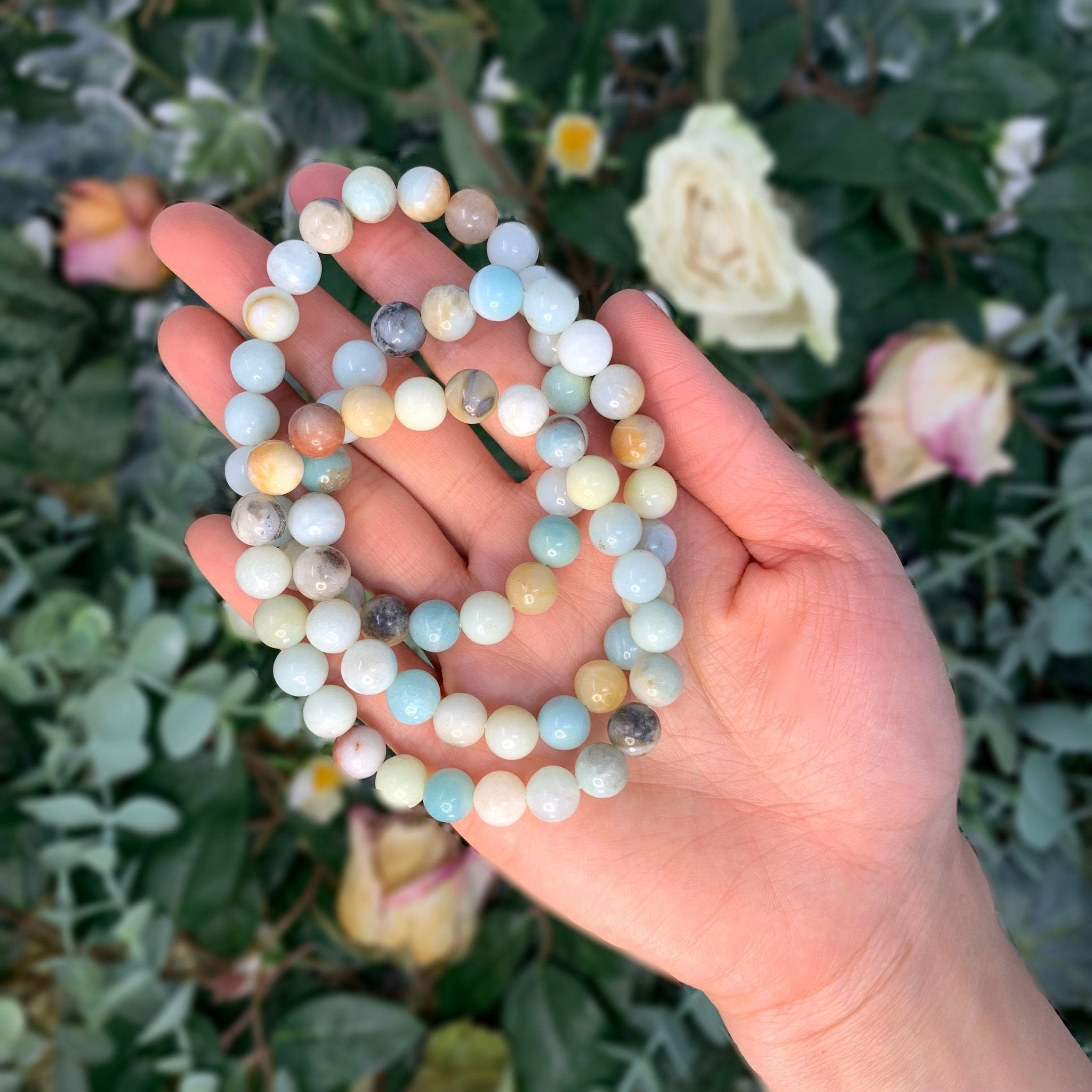 Crystal Beaded Bracelet - Amazonite - The Kindness Cause