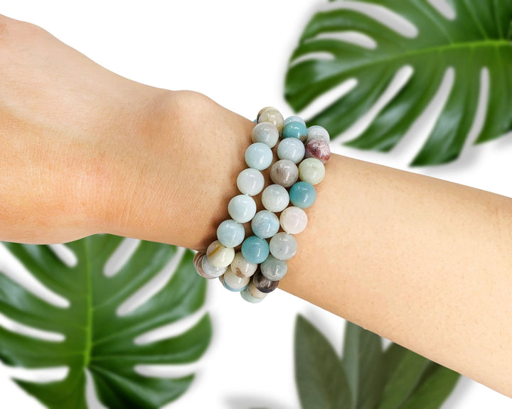 Crystal Beaded Bracelet - Amazonite - The Kindness Cause