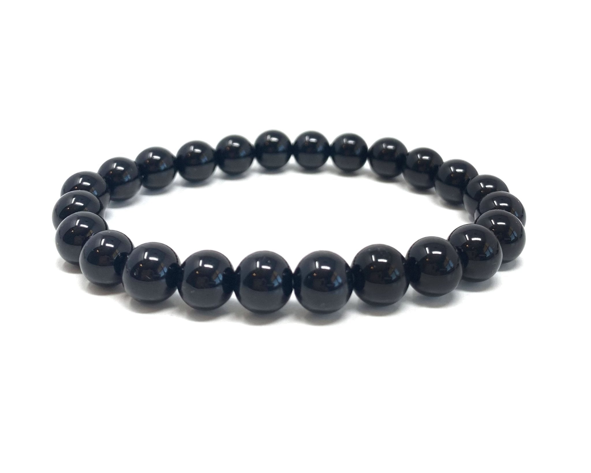 Crystal Beaded Bracelet - Black Obsidian - The Kindness Cause