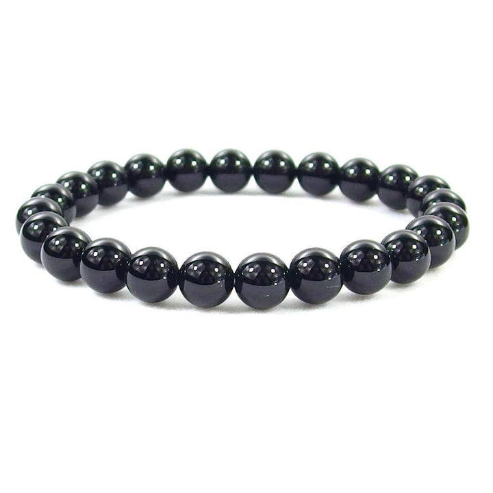 Crystal Beaded Bracelet - Black Obsidian - The Kindness Cause