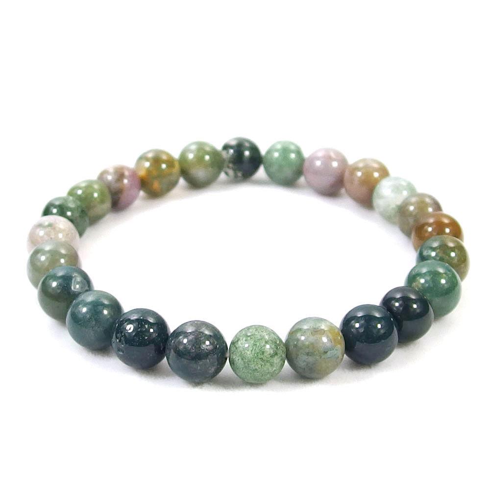 Crystal Beaded Bracelet - Indian Agate - The Kindness Cause