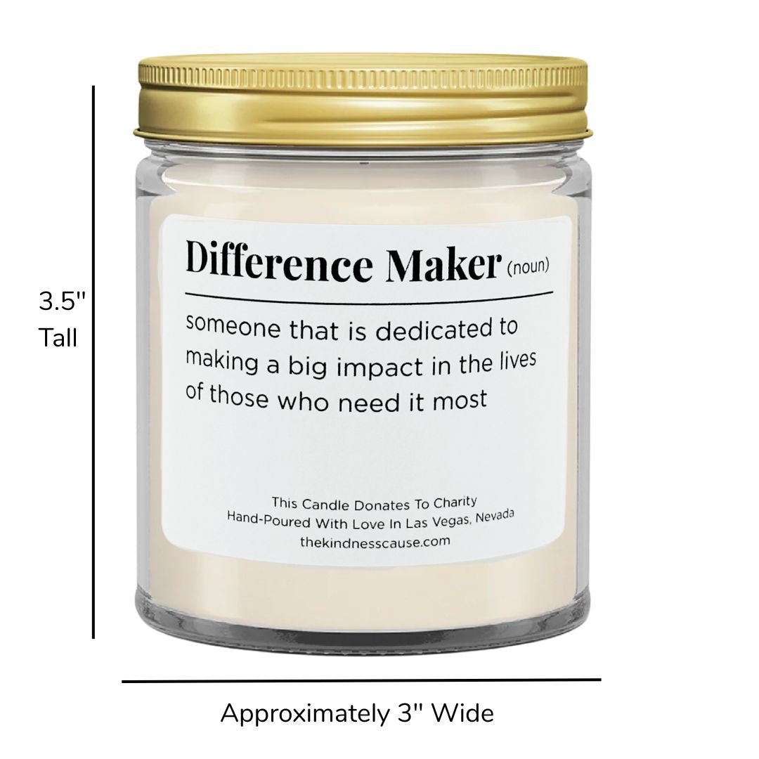 Difference Maker Vanilla Caramel Kindness Candle - The Kindness Cause