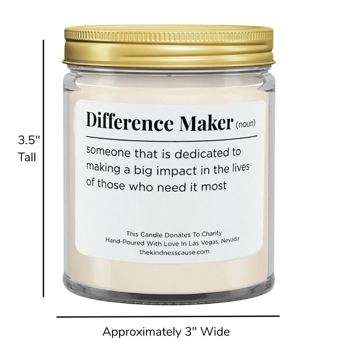 Difference Maker Vanilla Caramel Kindness Candle - The Kindness Cause
