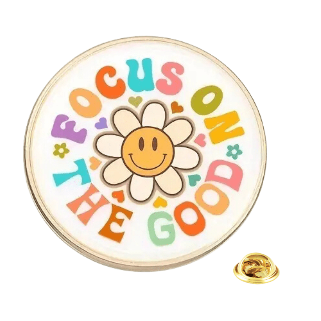 Focus On The Good Enamel Lapel Pin - The Kindness Cause