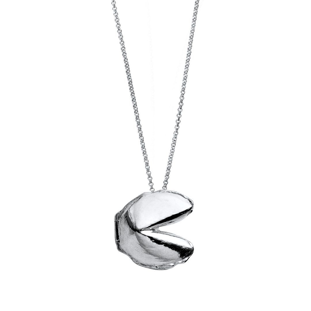 Fortune Cookie Locket in Silver - The Kindness Cause